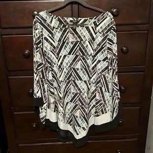 Gorgeous poly spandex blend asymmetrical top